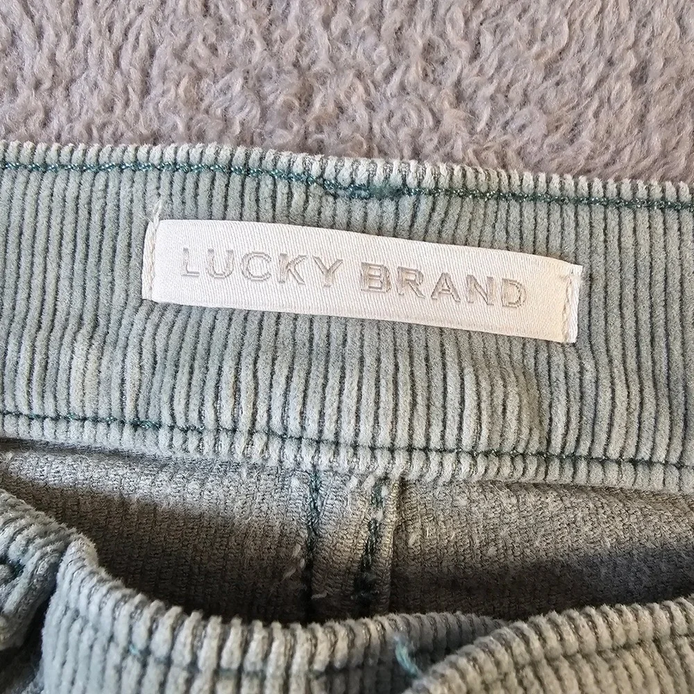 Lucky Brand Stevie High Rise‎ Flare Corduroy Pants Sage Green 8/29R